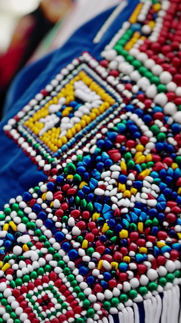 Close-up of Traditional Native American Clothing