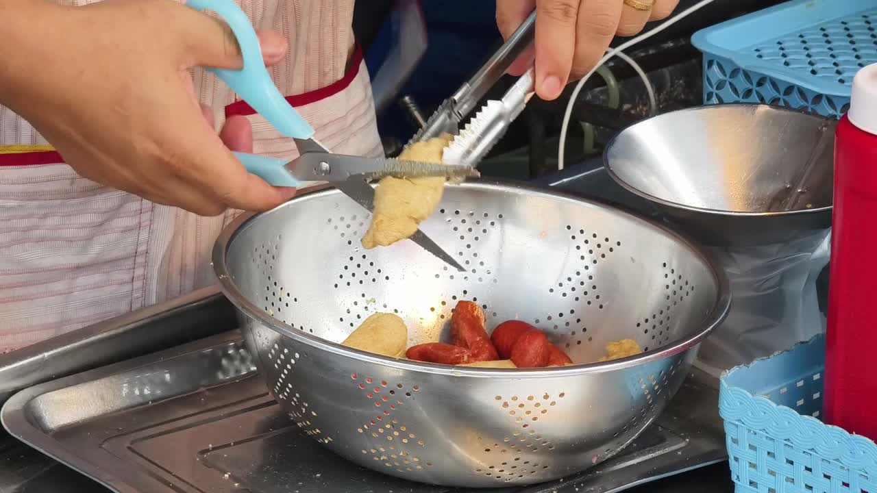 거리 음식 준비