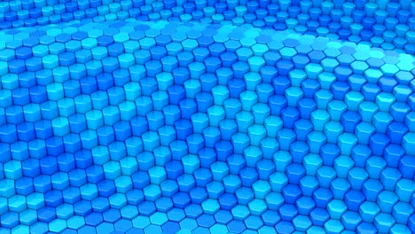 hexagons formed a wave