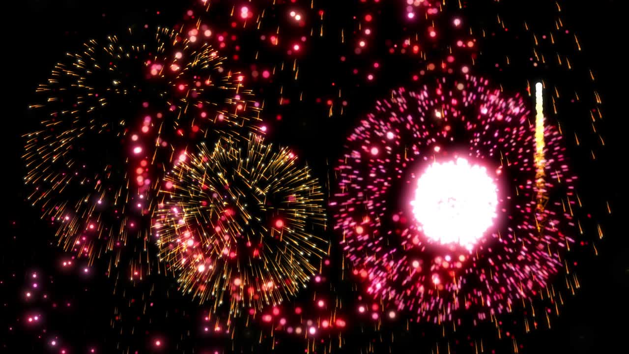 el video de los fuegos artificiales se lanzó uno tras otro.