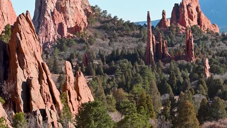 garden of the gods hoodoo rock landscape, colorado