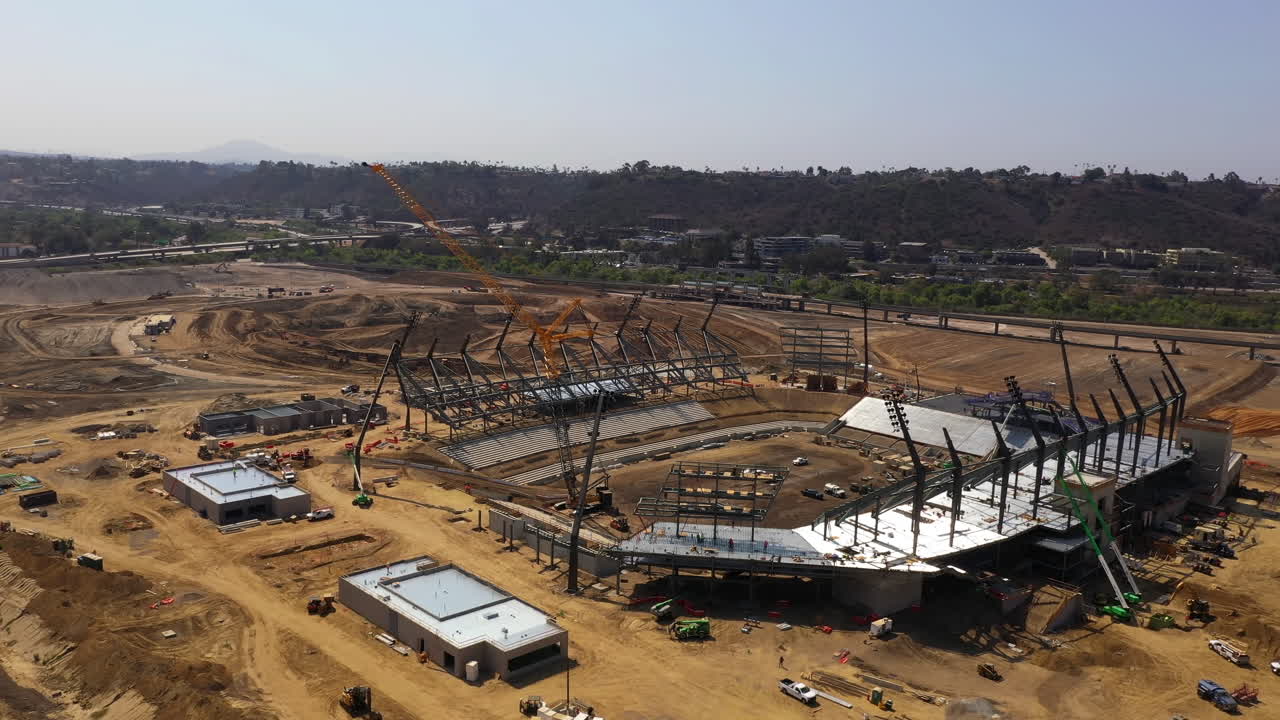 nueva construcción de estadio deportivo en mission valley, san diego, california