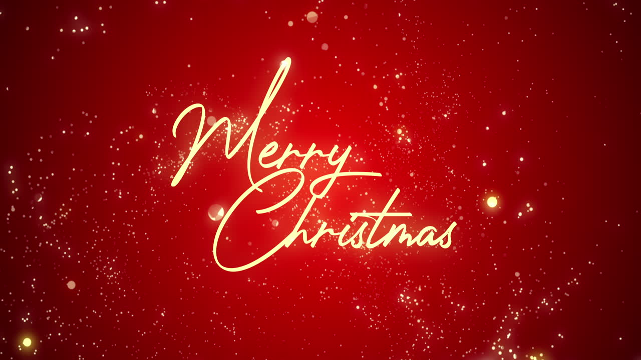 은 배경과 금빛 반이는 크리스마스 축하 카드