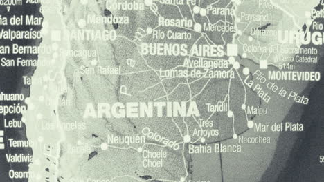 map of argentina and uruguay highlighting major cities