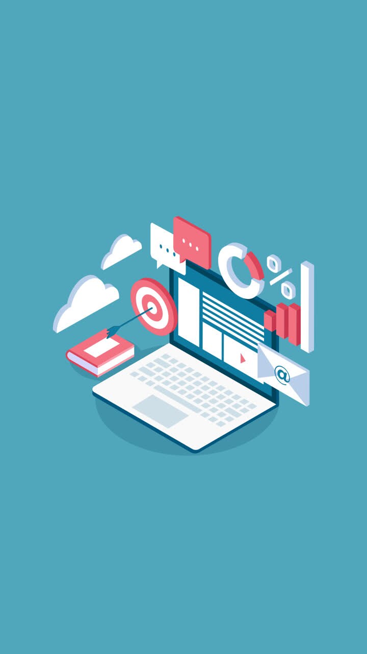 Motion Graphic of Modern marketing content concept