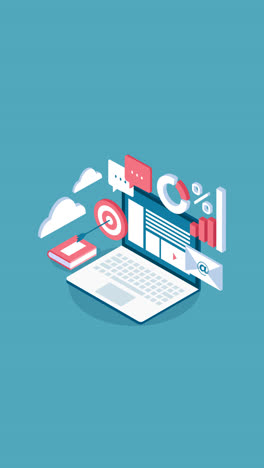 Motion Graphic of Modern marketing content concept