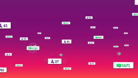 animation of media icons over purple background