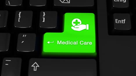 medical care button on a computer keyboard