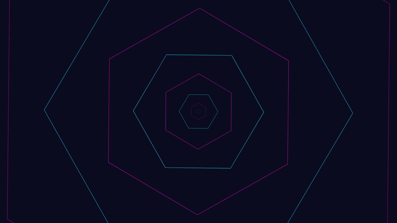 Abstract Geometric Hexagon Tunnel Animation