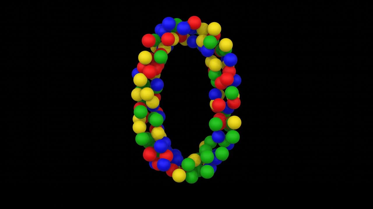 animación de pelota de juguete número de fuente temática 0