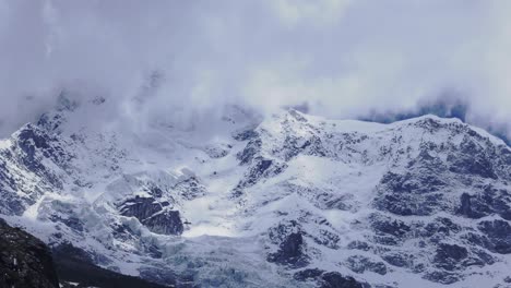 zoom out snow capped huascaran mountain , ancash, peru - uhd