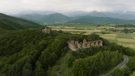 ruins of king levan palace,akhmet, georgia, aerial