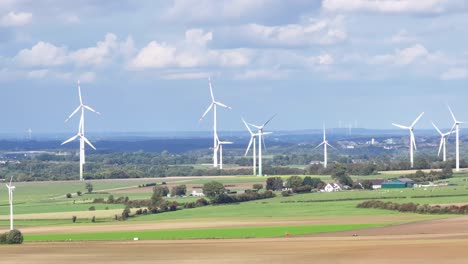 Renewable-energy-generation-on-the-countryside,-Aachen,-Netherlands
