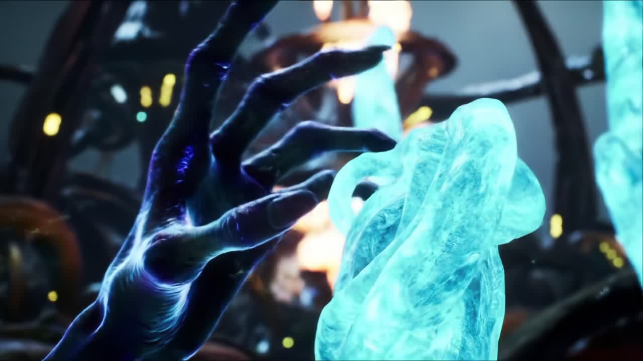 A Mysterious Hand Manipulates Enigmatic Glowing Energy, Blending Shadows and Light in a Surreal and Intriguing Scenario of Magical Realism and Wonder