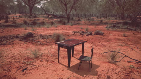 old-ruster-metal-table-in-desert