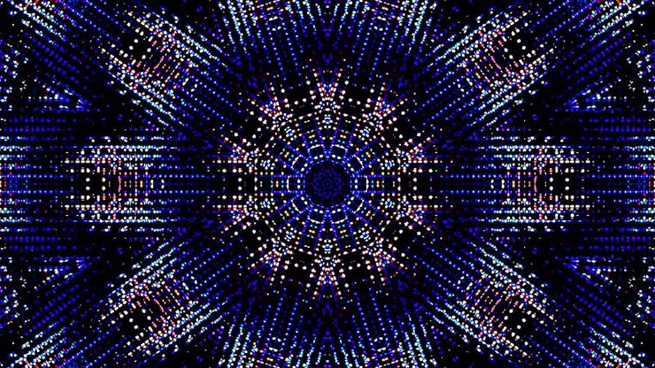 shining bright lines set wave motion, colorful, on black background