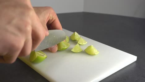 Splitting-a-lime-and-arranging-it