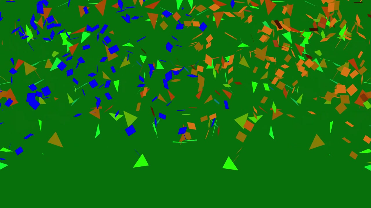 Coriandoli Colorati Che Cadono Su Sfondo Green Screen