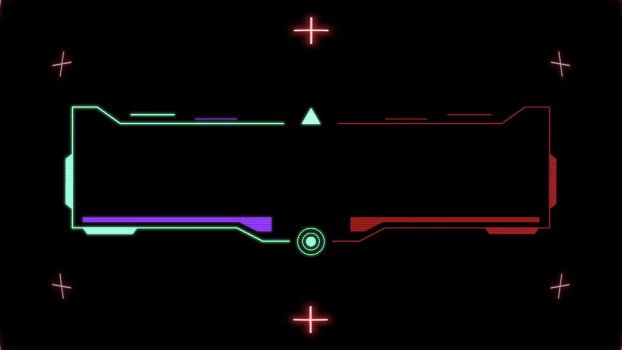 HUD elements on digital screen of monitor