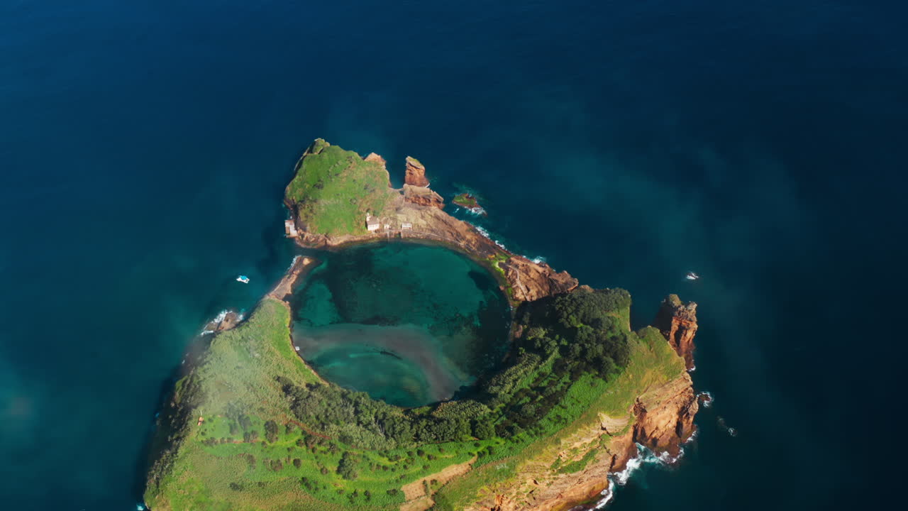 кинематографический взгляд с воздуха на азорские острова