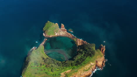 cinematic aerial view of azores