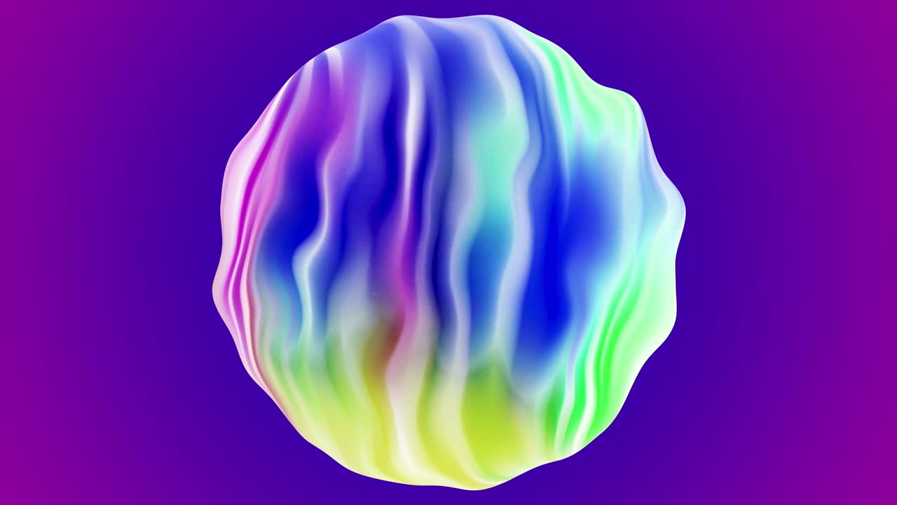 girando una esfera abstracta en un fondo de gradiente. animación de una esfera giratoria.