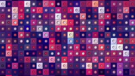 abstract colorful geometric pattern with circles and squares