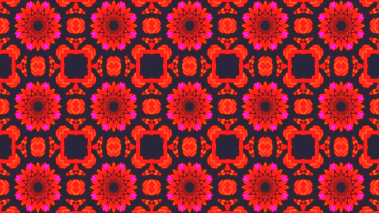 I modelli floreali colorati creano uno sfondo in movimento vivace e accattivante. Ideale da utilizzare come screensaver o display video, questo loop senza interruzioni aggiunge energia a qualsiasi spazio digitale.