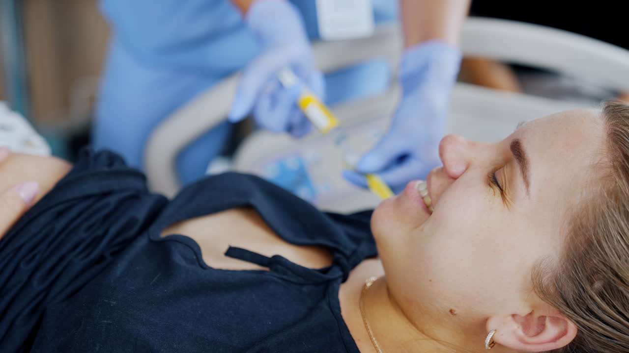 Pregnant Woman Undergoing Medical Procedure