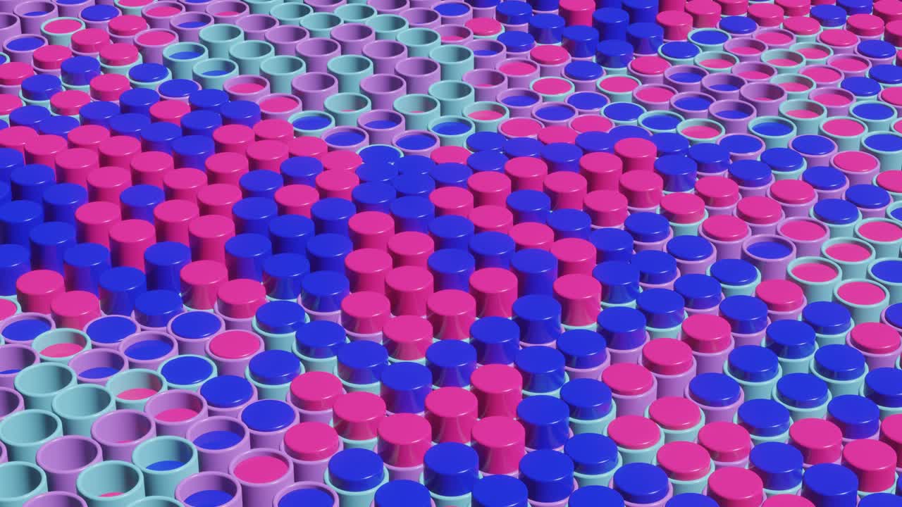 abstracto multicolor geométrico 3d renderizado escena animada con formas básicas. moderno abstracto sin costuras de bucle gráfico de movimiento