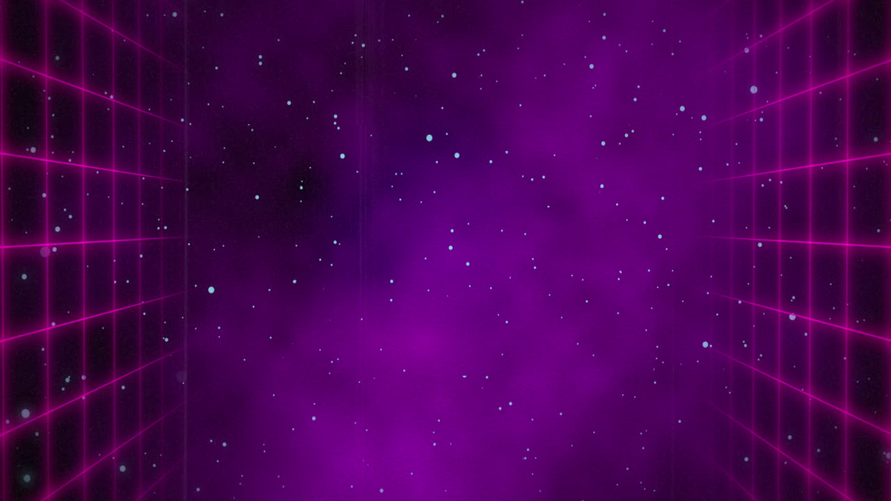 paredes cuadradas rojas moviéndose sobre el fondo del universo con niebla púrpura en el centro 4k