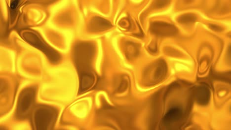 golden wave liquid background. glamour satin lava texture 3d rendering loop 4k