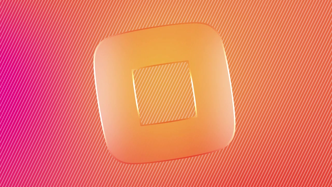 Abstract Rotating Rounded Square Shape with Diagonal Lines Background