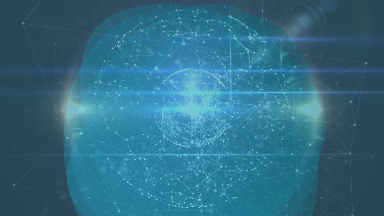 해군 배경에 연결 및 지구의 애니메이션