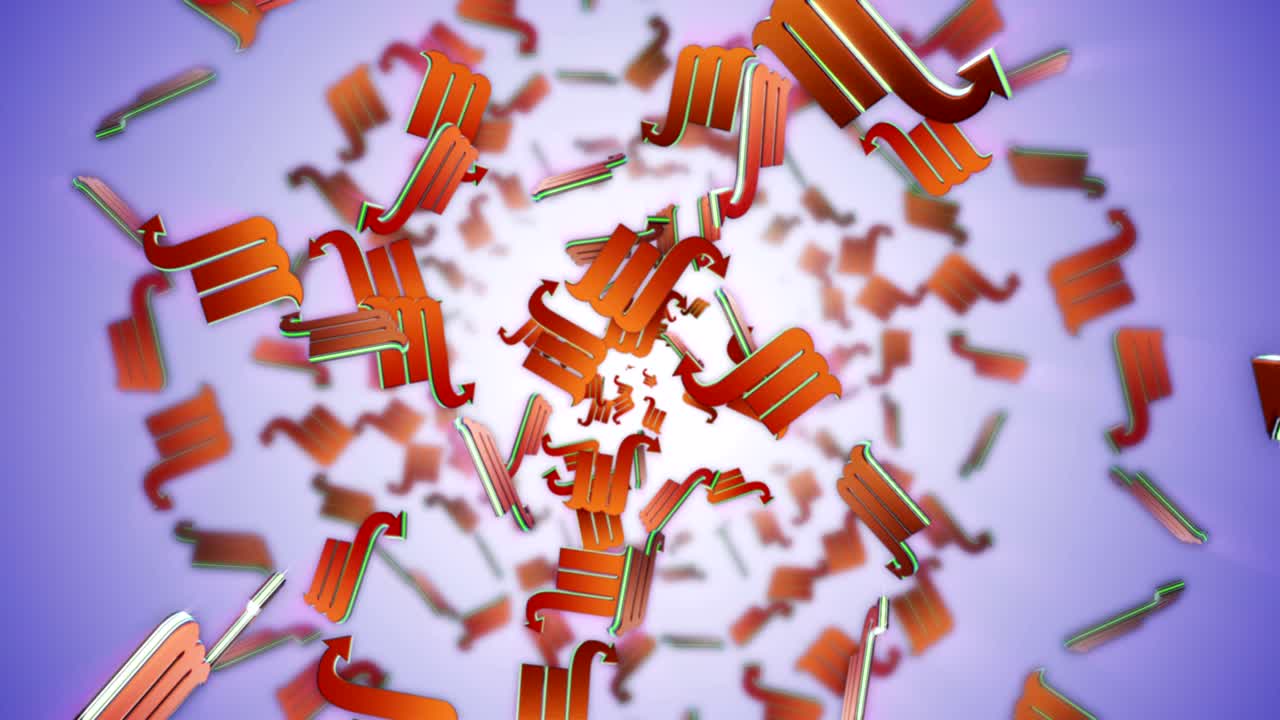 하락하는 조디악 기호, 별자리, 배경, 알파 채널, 루프