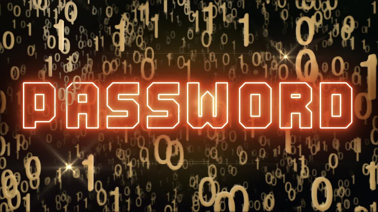 Golden Password concept with digital code