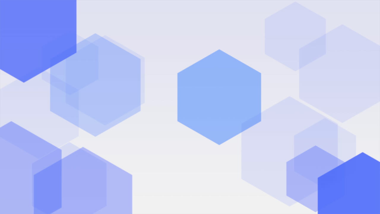 흰색 그라데이션에 파란색 기하학적 육각형