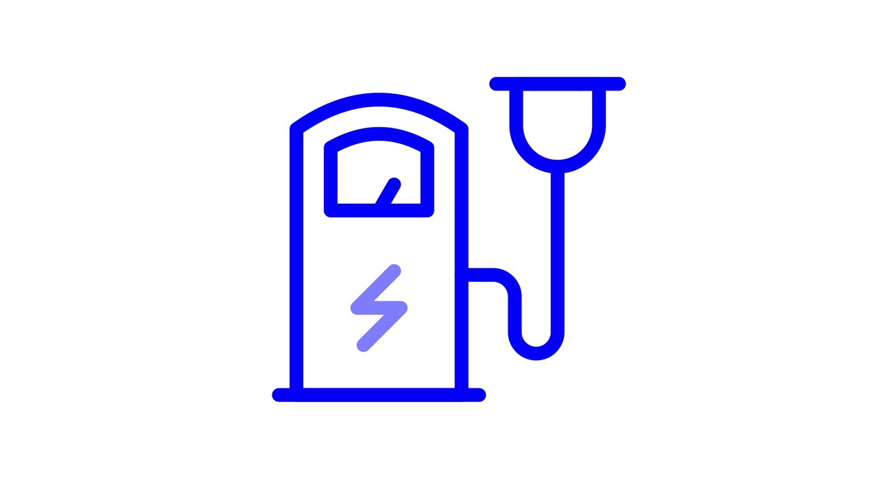 Animated Electric Vehicle Charging Station Icon