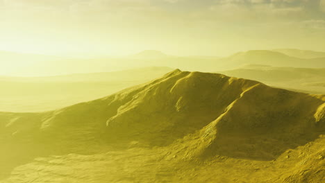 vast landscapes of rolling hills under a golden sunlight in a serene setting