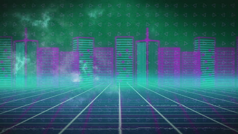 animación de un error en la ciudad del metaverso digital