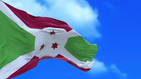 un bucle sin costuras de la bandera de burundi.