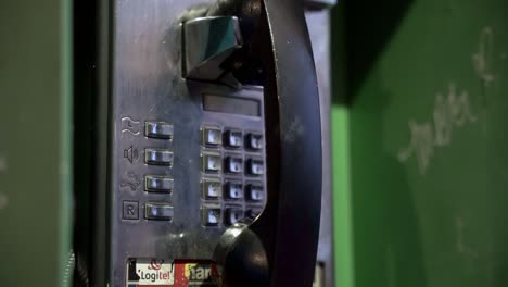 old and dirty telephone box