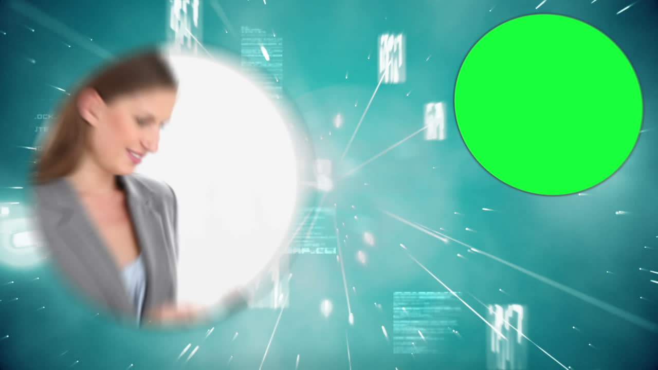 montaje de clips temáticos de negocios con pantalla de espacio de copia