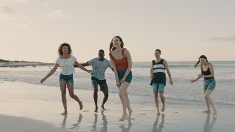 friends enjoying their weekend on the beach