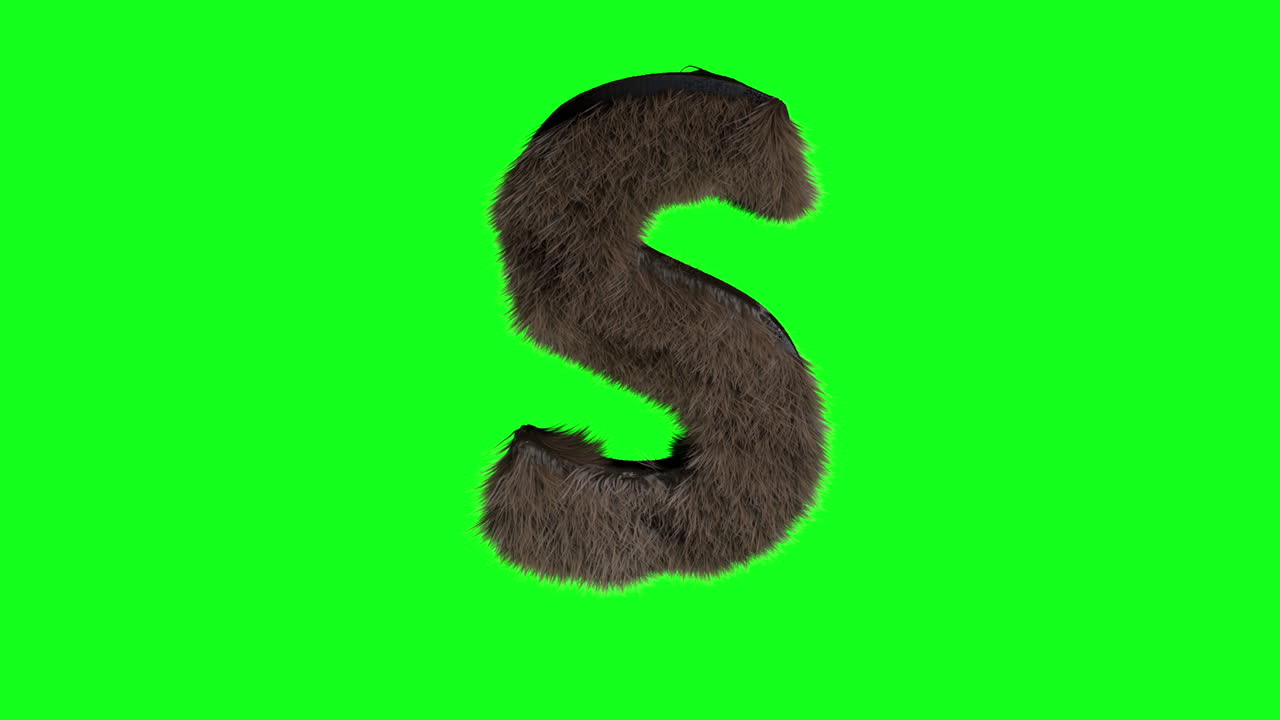 abstracto letra peluda s signo peludo esponjoso