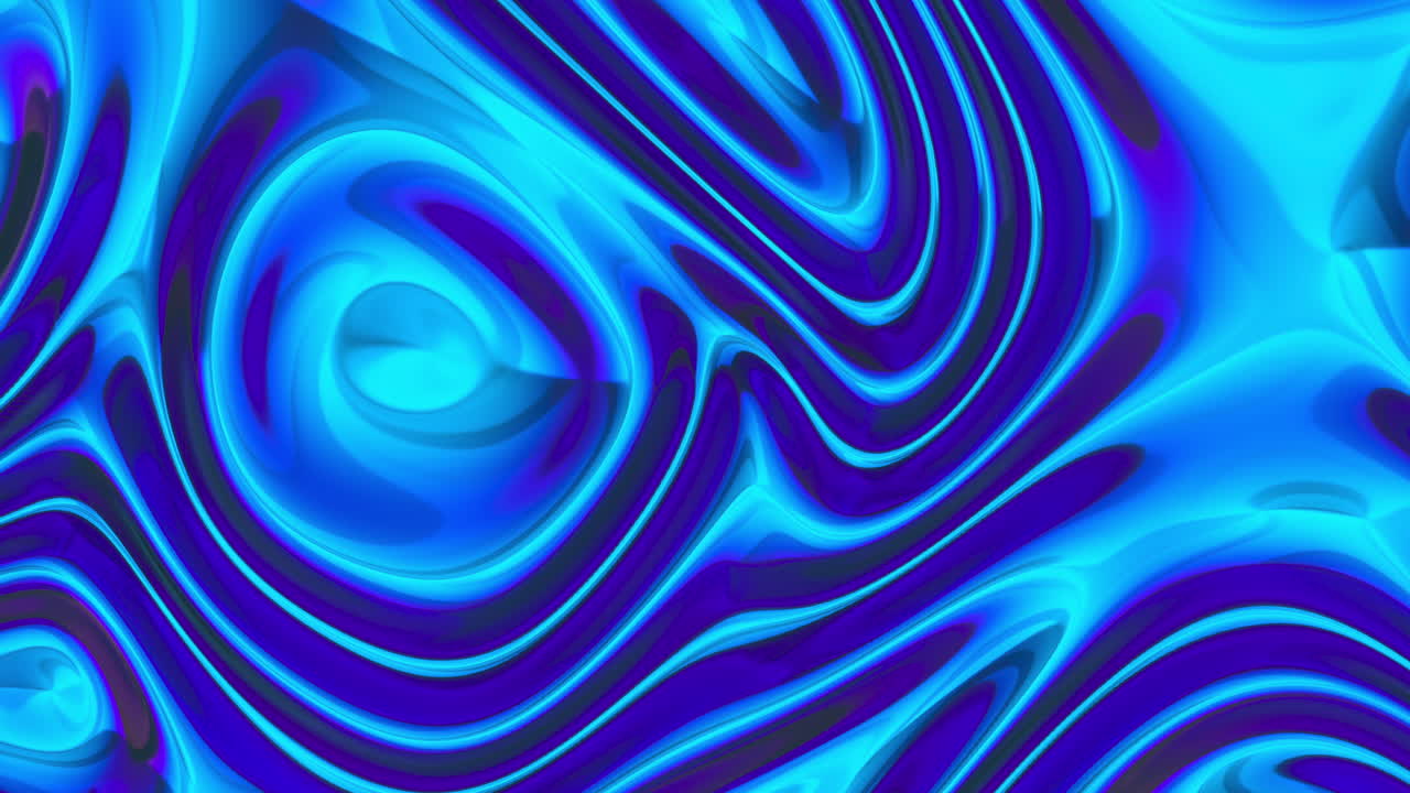 Animación en bucle de tela con ondas degradadas, fondo azul, renderizado 3D