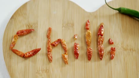 Dried-red-chili-pepper-arranged-in-chili-text-with-green-chili-4k