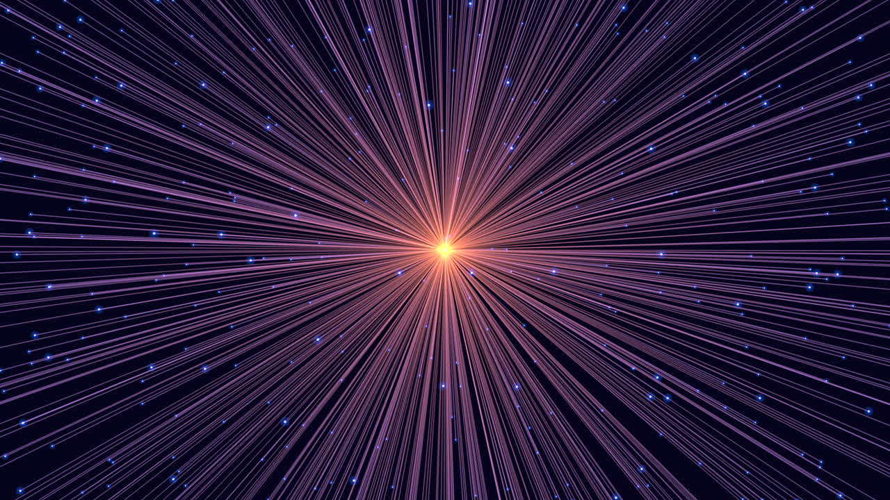 Futuristic lines with neon glitters on black gradient 1