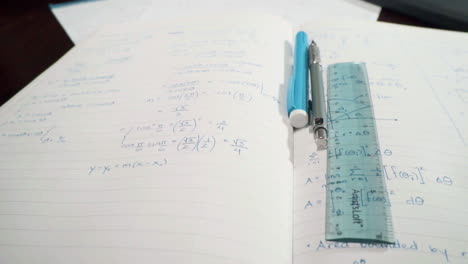 b-roll shots of math-calculus notes. meant for atmosphere and extra scenery.