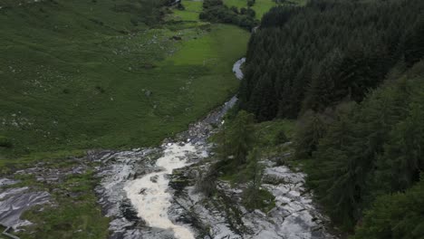 glenmacnass waterfall in the wicklow mountains, ireland